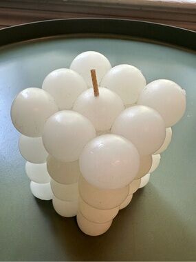 Unique bubble candle • white